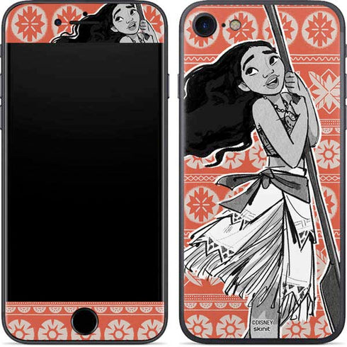 Disney Moana Character Tropical Print Art iPhone SE (2nd & 3rd Gen) Skin