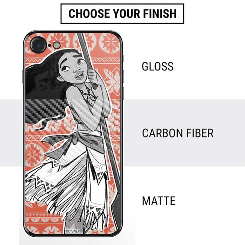 Disney Moana Character Tropical Print Art iPhone SE (2nd & 3rd Gen) Skin