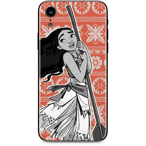 Disney Moana Character Tropical Print Art iPhone XR Skin