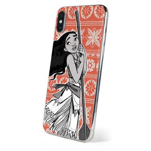 Disney Moana Character Tropical Print Art iPhone XS Max Skin