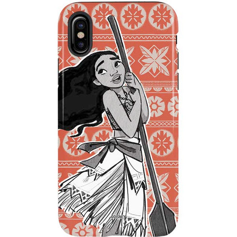 Disney Moana Character Tropical Print Art iPhone XS Pro Case