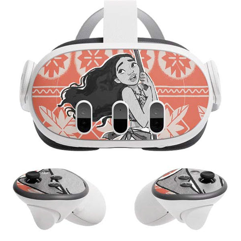 Disney Moana Character Tropical Print Art Meta Quest 3 Skin