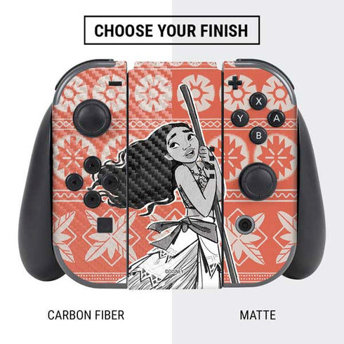 Disney Moana Character Tropical Print Art Nintendo Switch Bundle Skin