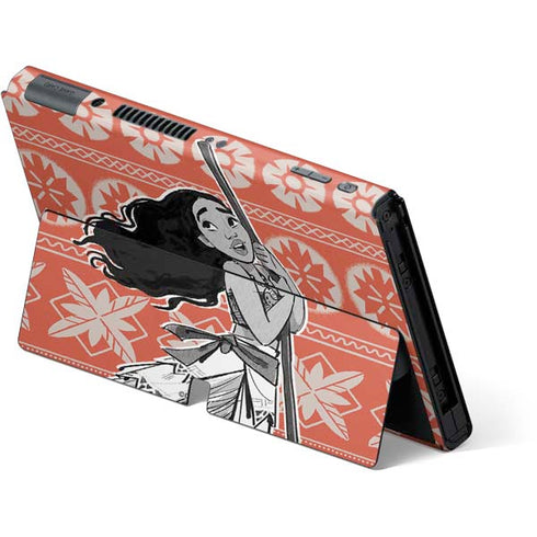Disney Moana Character Tropical Print Art Nintendo Switch OLED (2021) Skin