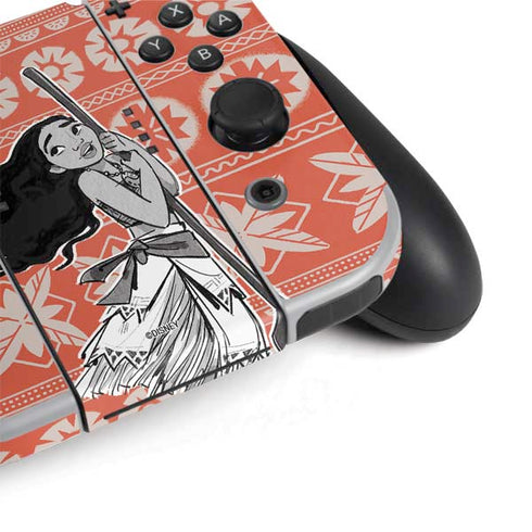 Disney Moana Character Tropical Print Art Nintendo Switch OLED (2021) Skin