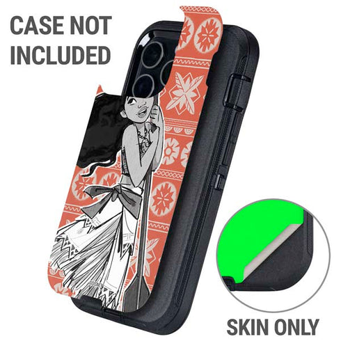 Disney Moana Character Tropical Print Art Otterbox Defender iPhone Skin