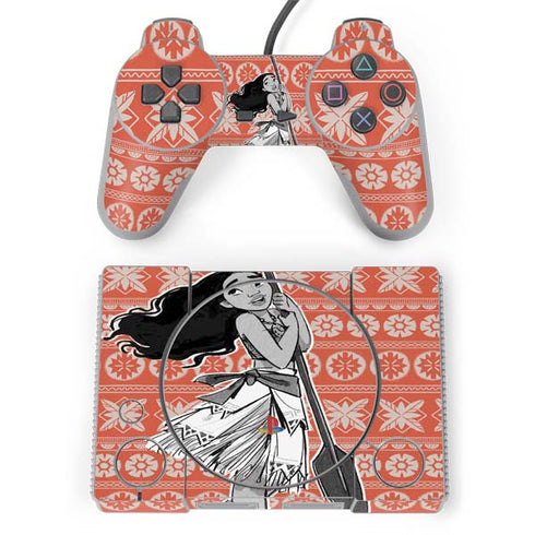 Disney Moana Character Tropical Print Art PlayStation Classic Bundle Skin