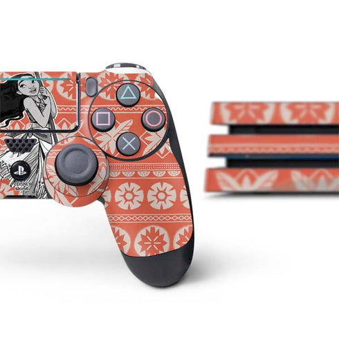 Disney Moana Character Tropical Print Art PS4 Pro Bundle Skin