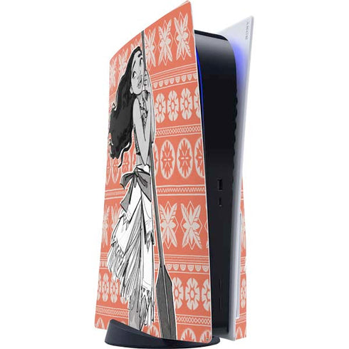 Disney Moana Character Tropical Print Art PS5 Console Skin
