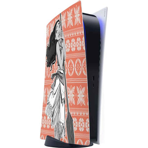 Disney Moana Character Tropical Print Art PS5 Digital Edition Console Skin