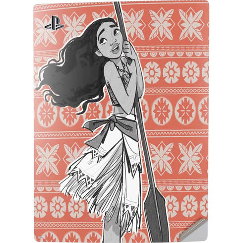 Disney Moana Character Tropical Print Art PS5 Digital Edition Console Skin