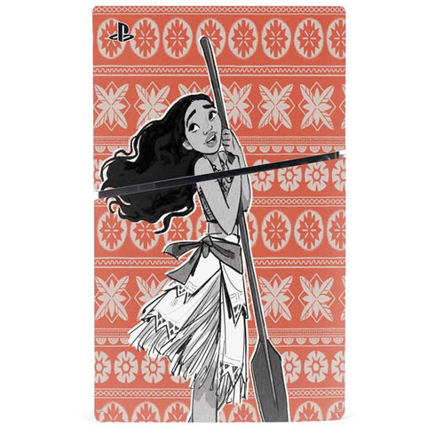 Disney Moana Character Tropical Print Art PS5 Slim Digital Edition Console Skin