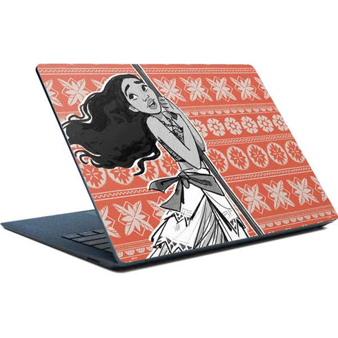 Disney Moana Character Tropical Print Art Surface Laptop Skin