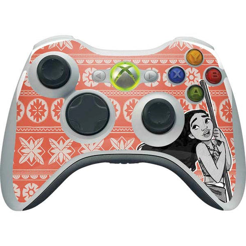 Disney Moana Character Tropical Print Art Xbox 360 Wireless Controller Skin