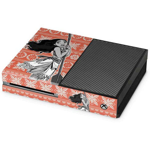 Disney Moana Character Tropical Print Art Xbox One Console Skin