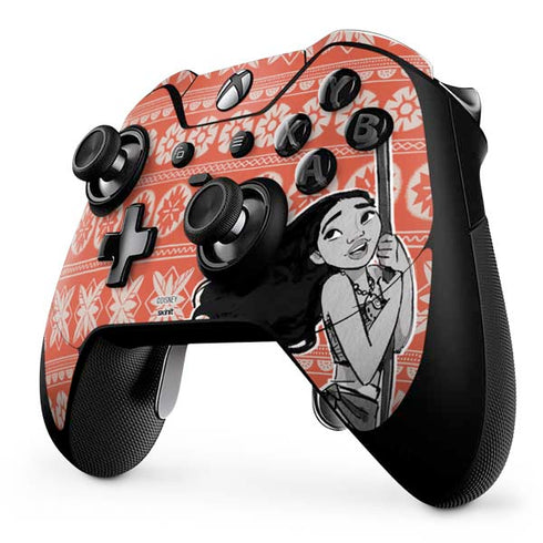 Disney Moana Character Tropical Print Art Xbox One Elite Controller Skin
