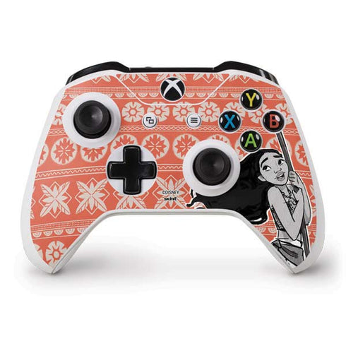 Disney Moana Character Tropical Print Art Xbox One S Controller Skin
