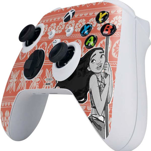 Disney Moana Character Tropical Print Art Xbox Series S Controller Skin