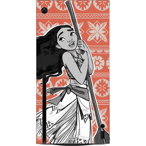 Disney Moana Character Tropical Print Art Xbox Series X Console Skin