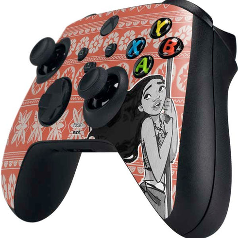 Disney Moana Character Tropical Print Art Xbox Series X Controller Skin