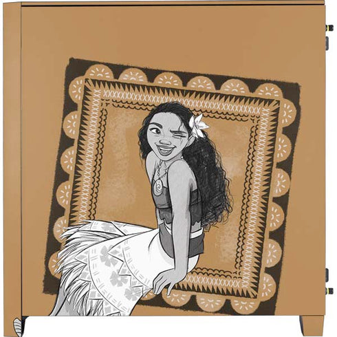 Disney Moana Winking Art Corsair 4000D Tempered Glass Mid-Tower ATX Case Skin