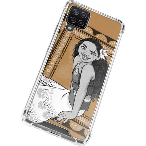 Disney Moana Winking Art Galaxy A12 Clear Case