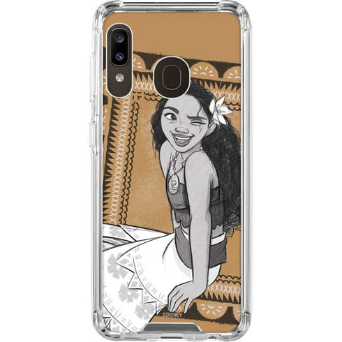 Disney Moana Winking Art Galaxy A30 Clear Case