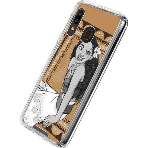 Disney Moana Winking Art Galaxy A30 Clear Case