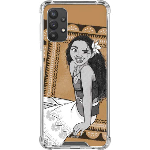 Disney Moana Winking Art Galaxy A32 5G Clear Case