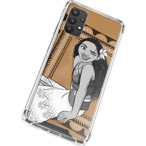 Disney Moana Winking Art Galaxy A32 5G Clear Case