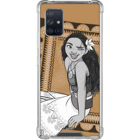 Disney Moana Winking Art Galaxy A71 5G Clear Case