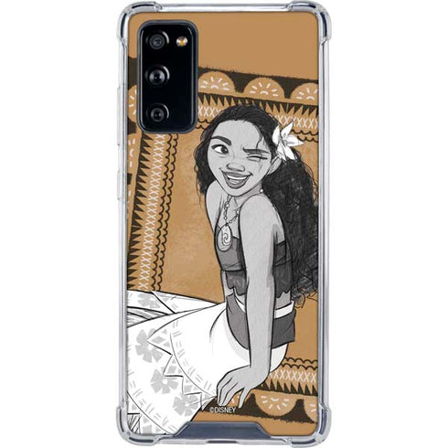Disney Moana Winking Art Galaxy S20 FE Clear Case
