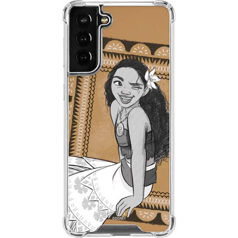 Disney Moana Winking Art Galaxy S21 FE Clear Case