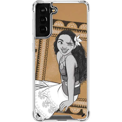 Disney Moana Winking Art Galaxy S21 Plus 5G Clear Case