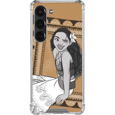 Disney Moana Winking Art Galaxy S23 Clear Case
