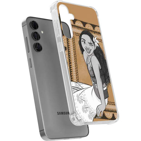 Disney Moana Winking Art Galaxy S24 Plus Clear Case