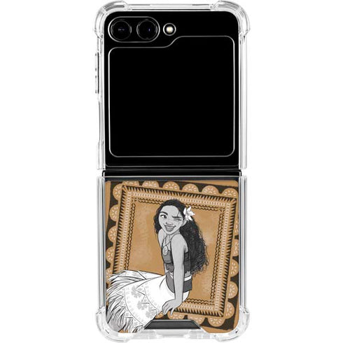 Disney Moana Winking Art Galaxy Z Flip5 5G Clear Case
