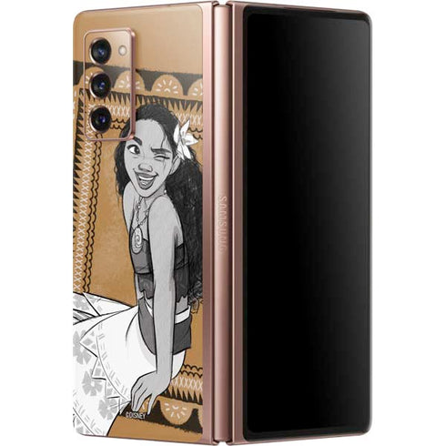 Disney Moana Winking Art Galaxy Z Fold2 5G Skin