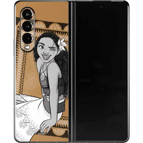 Disney Moana Winking Art Galaxy Z Fold3 5G Skin