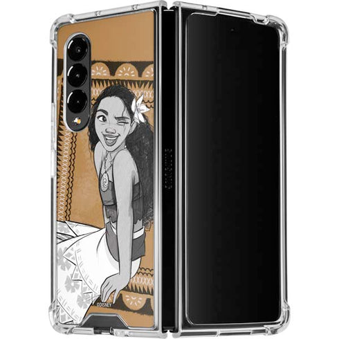 Disney Moana Winking Art Galaxy Z Fold4 5G Clear Case