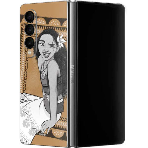 Disney Moana Winking Art Galaxy Z Fold4 5G Skin