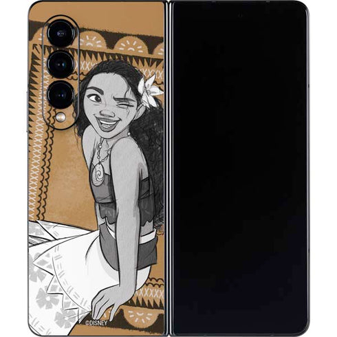 Disney Moana Winking Art Galaxy Z Fold4 5G Skin
