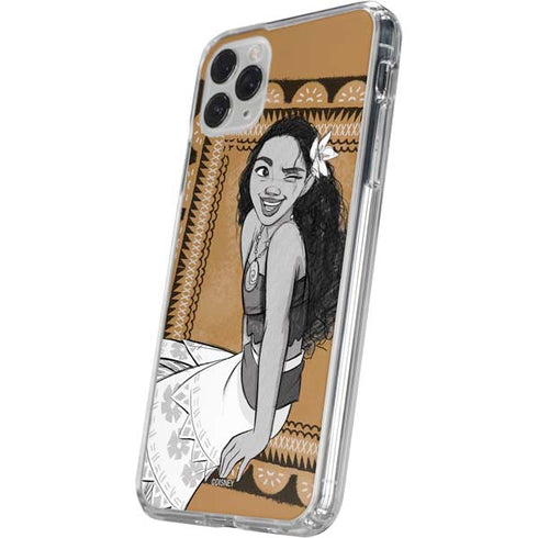 Disney Moana Winking Art iPhone 11 Pro Clear Case