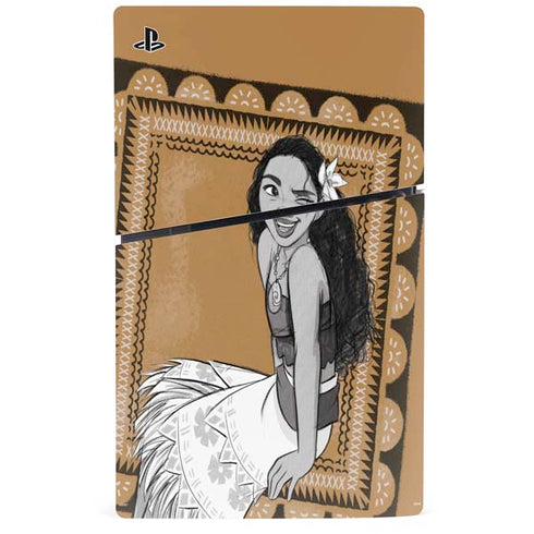 Disney Moana Winking Art PS5 Slim Disk Console Skin