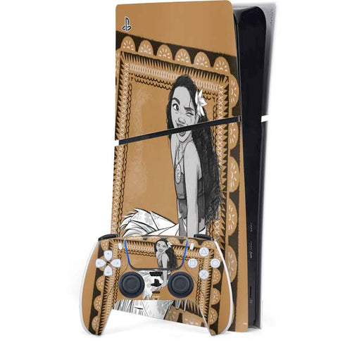Disney Moana Winking Art PS5 Slim Digital Edition Console Skin