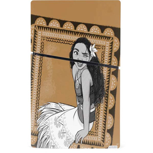 Disney Moana Winking Art PS5 Slim Digital Edition Console Skin