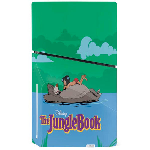Disney Jungle Book Mogli and Baloo Swim PS5 Slim Disk Bundle Skin
