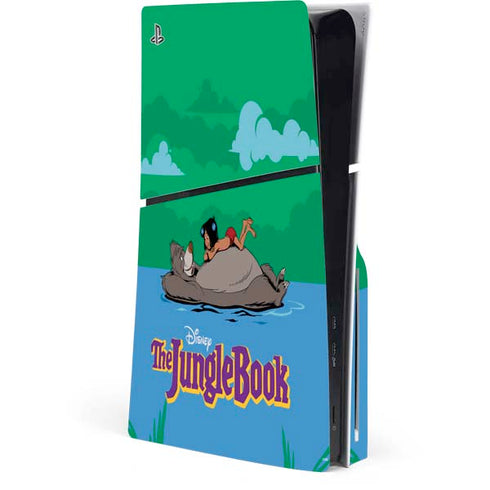 Disney Jungle Book Mogli and Baloo Swim PS5 Slim Disk Console Skin