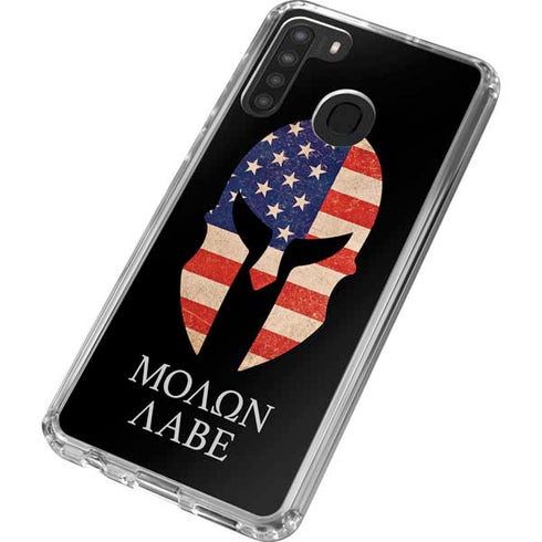 Molon Labe Galaxy A21 Clear Case