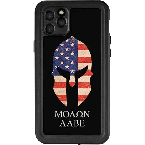 Molon Labe iPhone 11 Pro Max Waterproof Case